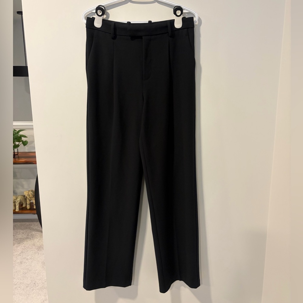 OAK + FORT Classic Black High-Rise Dress Pants NWOT!